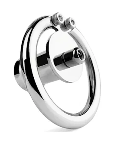 Full Circle Hex Locked Steel Inverted Chastity Cage With Dildo Attachment — image 7 of 13