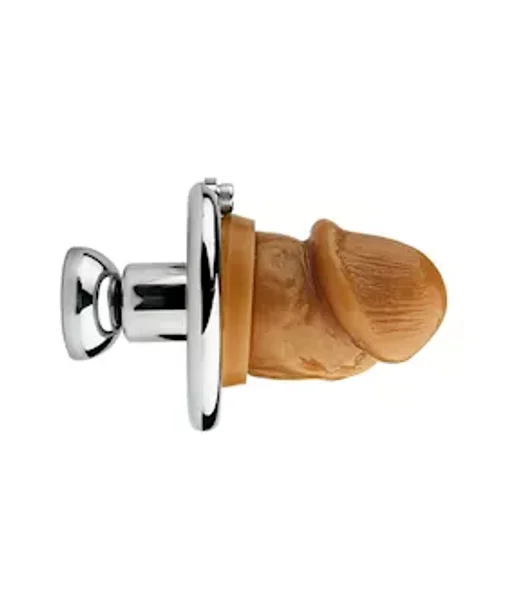 Minimal Hex Locked Inverted Chastity Cage With Dildo Attachment — image 12 of 23