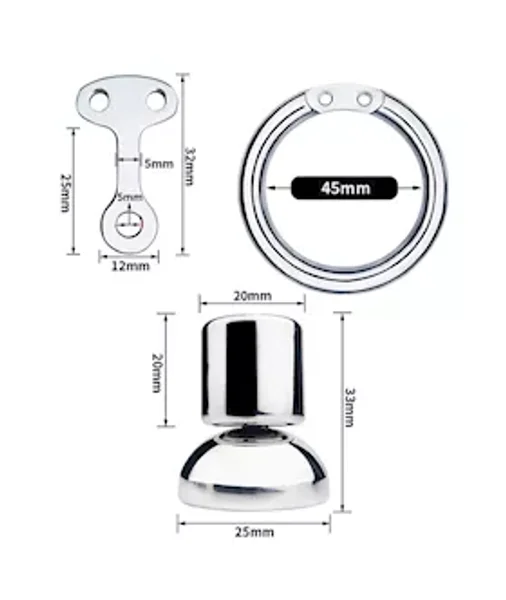 Minimal Hex Locked Inverted Chastity Cage With Dildo Attachment — image 14 of 23
