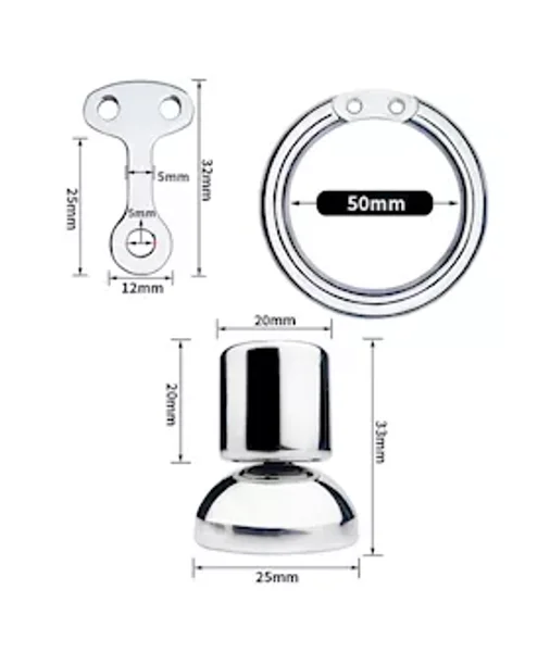 Minimal Hex Locked Inverted Chastity Cage — image 6 of 12