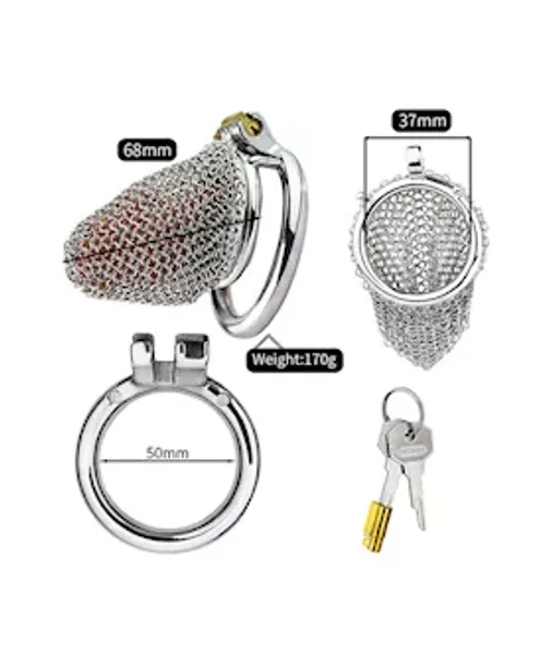 Sir Bedivere Chainmail Chastity Cage — image 3 of 9