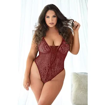 leopard lace up teddy