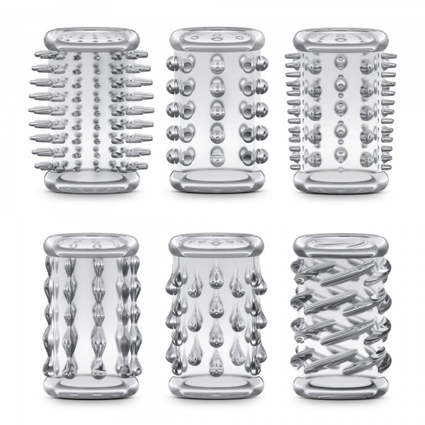 Penis Enhancing Cock Sleeve Stay Hard Kit for Men | Clear