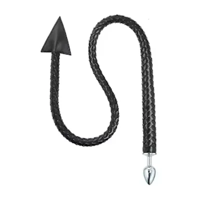 woven devil tail butt plug whip