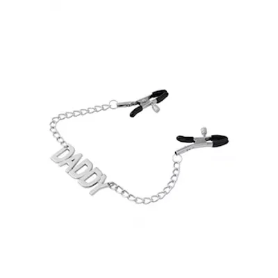 daddy chained nipple clamps