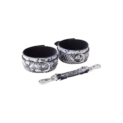 share satisfaction snake print ankle cuffs
