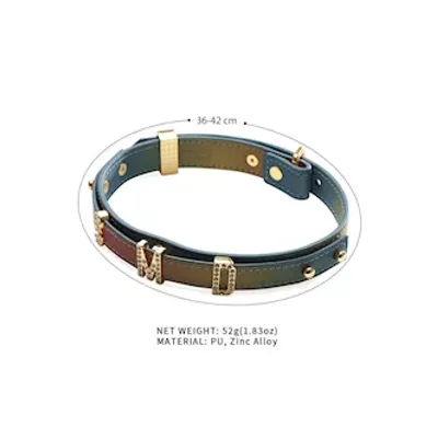 sevanda diy alphabet leather collar