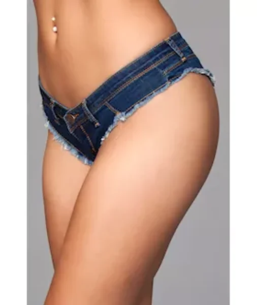 Low Rise Denim Mini Shorts — image 3 of 3