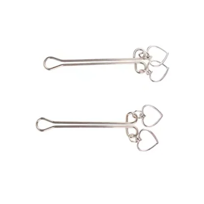 steel heart nipple clamps
