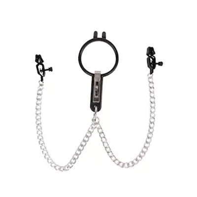 humiliate mouth spreader with nipple clamp