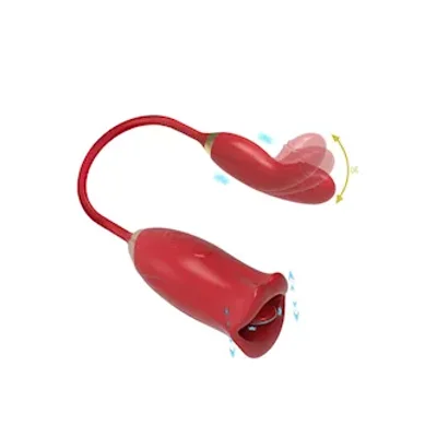 licking tongue vibrator with bending bullet