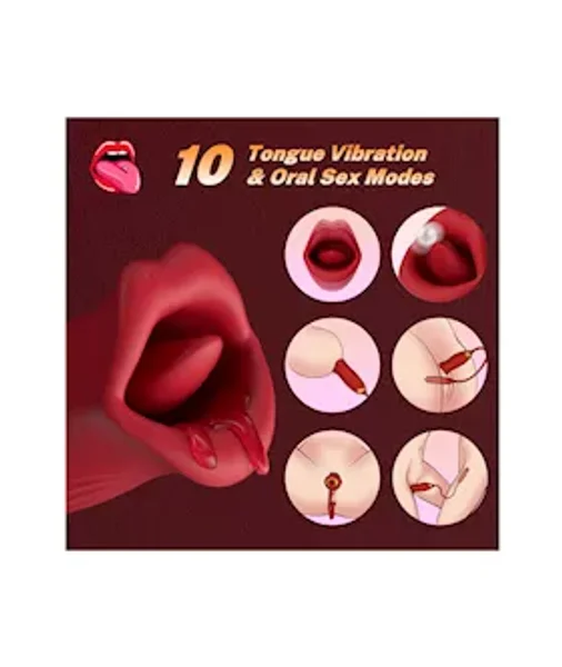 Luscious Lips Licking Vibrator With Thrusting Egg — image 4 of 5