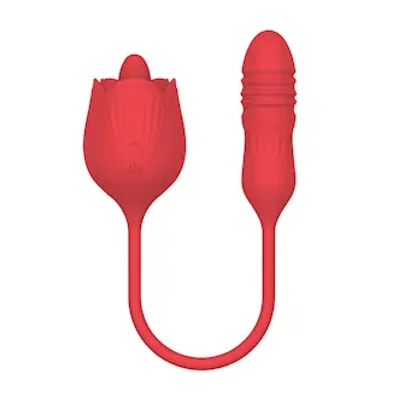 pleasure luxury double ended licking rose vibrator