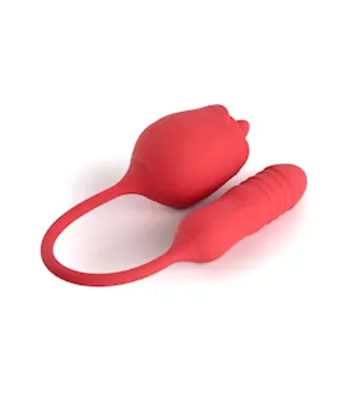 Pleasure Luxury Double-ended Licking Rose Vibrator — image 3 of 4