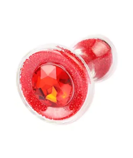 Glitter Gem Round Glass Butt Plug — image 2 of 3