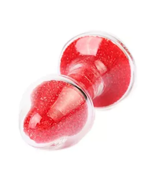 Glitter Gem Round Glass Butt Plug — image 3 of 3