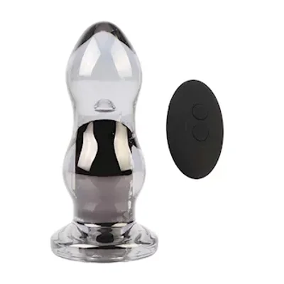 luci infinity vibrating glass butt plug