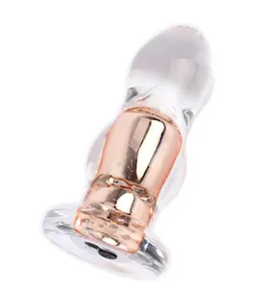 Luci Infinity Vibrating Glass Butt Plug — image 5 of 6