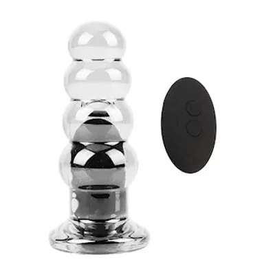 luci vibrating glass anal beads