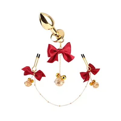 sexy temptress nipple clamp and plug kit