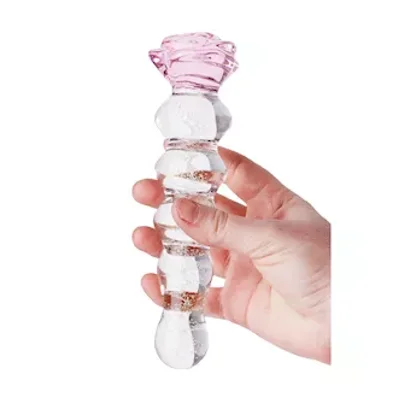 glow in the dark fountain rose glass massager