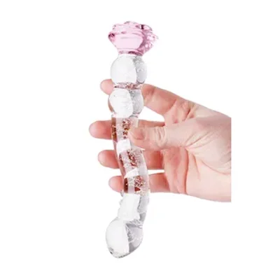glow in the dark g spot rose glass massager