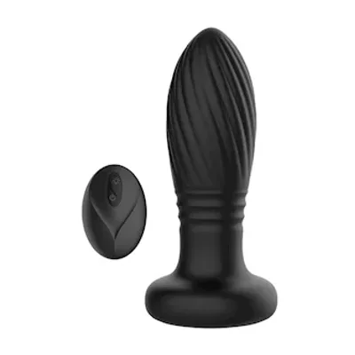 raunchy rainbow remote controlled thrusting butt plug