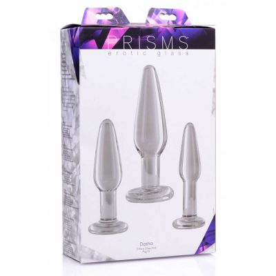 Prisms Erotic Glass Anal Trainer Kit 3 Pce