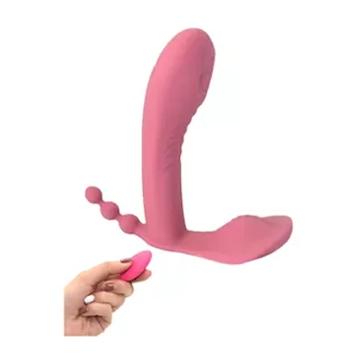 beaded remote controlled wearable tapping vibrator