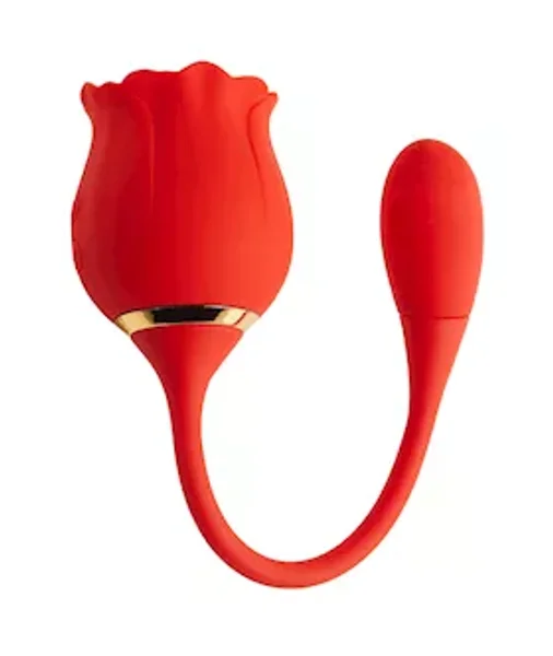 Floral Rose Vibrator With Love Egg Tail — image 2 of 2