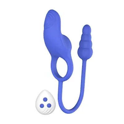 dally remote controlled vibrating cock ring with anal plug