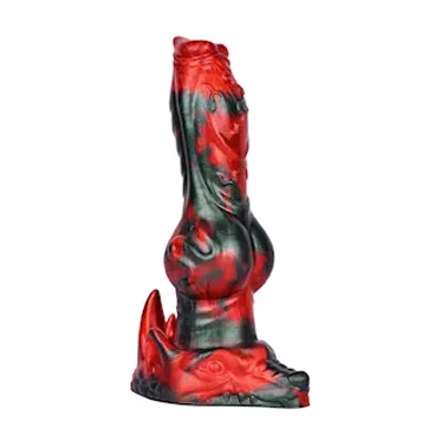 fiery fenrir knotted fantasy dildo
