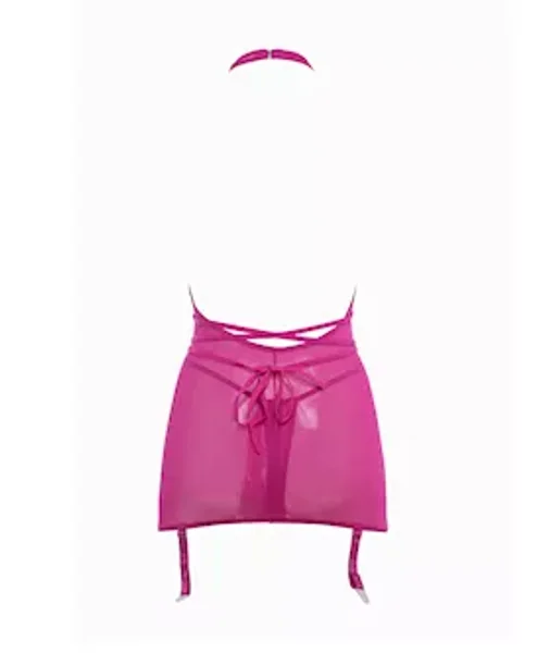 Allure Savannah Sheer Mesh Garter Dress & Open Thong — image 8 of 8