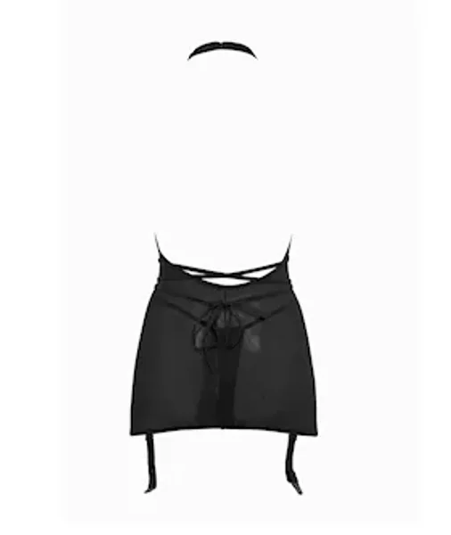 Allure Savannah Sheer Mesh Garter Dress & Open Thong — image 4 of 8