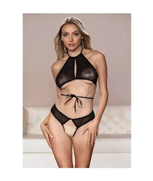 Allure Marley Mesh Peek A Boo Top & Open Panty — image 7 of 10