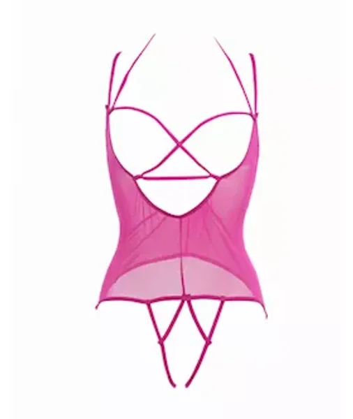 Allure Angelina Sheer Mesh Under Bust Teddy — image 3 of 4