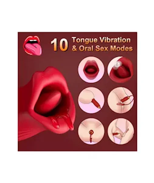 Luscious Lips Licking Vibrator With Flapper Egg — image 4 of 5