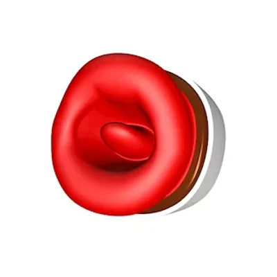 inviting juicy lips licking suction toy