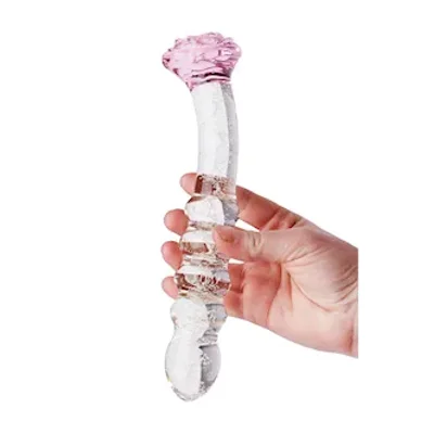 glow in the dark dig deep rose glass massager