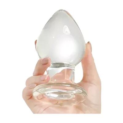 wide glass butt plug