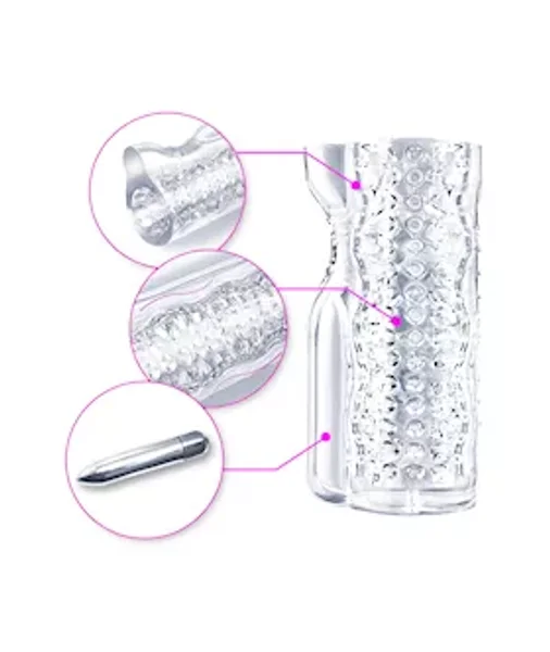 Ice Girl Vibrating Textured Masturbator — image 4 of 7