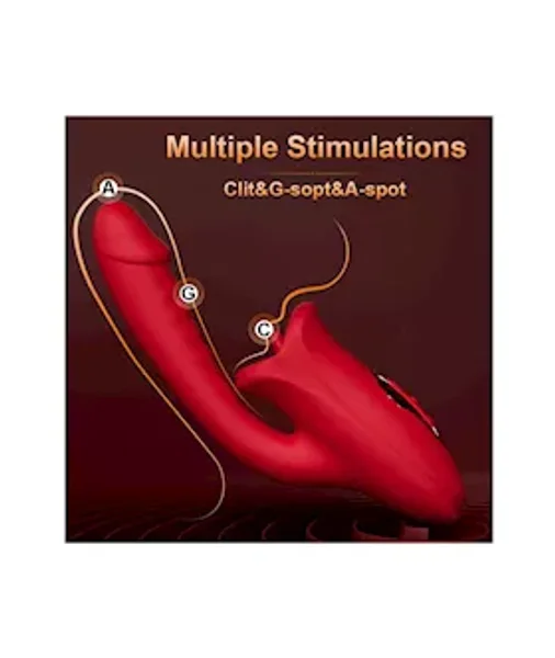 Dual Stimulation Vibrator With Licking Tongue And Realistic Dildo — image 6 of 7