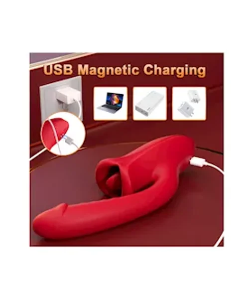 Dual Stimulation Vibrator With Licking Tongue And Realistic Dildo — image 4 of 7