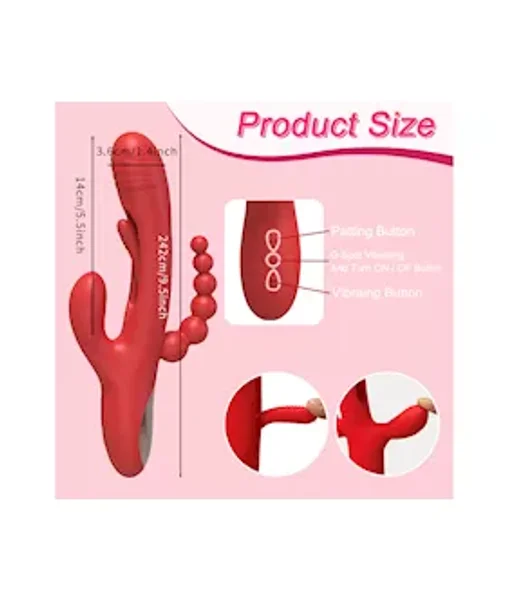 Double Penetration Rabbit Vibrator With Internal Arm — image 3 of 7