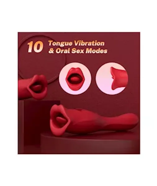 Ruby Lips Double Ended Licking Vibrator — image 3 of 6