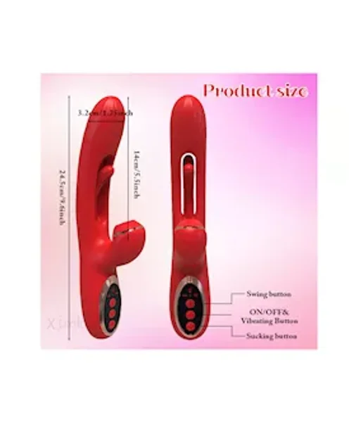 Suction Rabbit Vibrator With Internal Arm — image 3 of 6