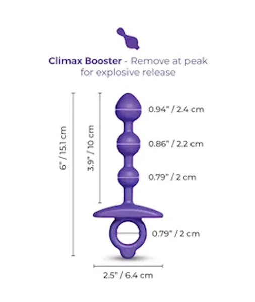 B Vibe Butties Zip Silicone Anal Beads — image 4 of 4
