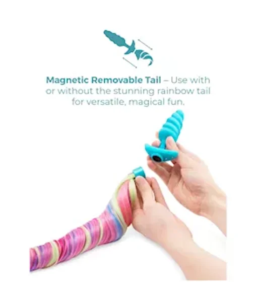B Vibe Unicorn Tail Vibrating Butt Plug — image 3 of 4