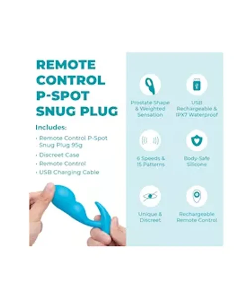 B Vibe Remote Control P-spot Snug Plug — image 8 of 10