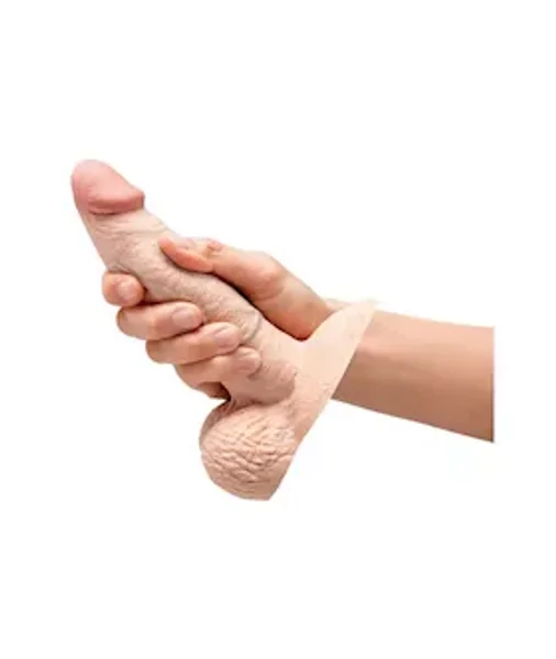 B-vibe Slipskin Realistic Girthy Dildo With Balls — image 12 of 12